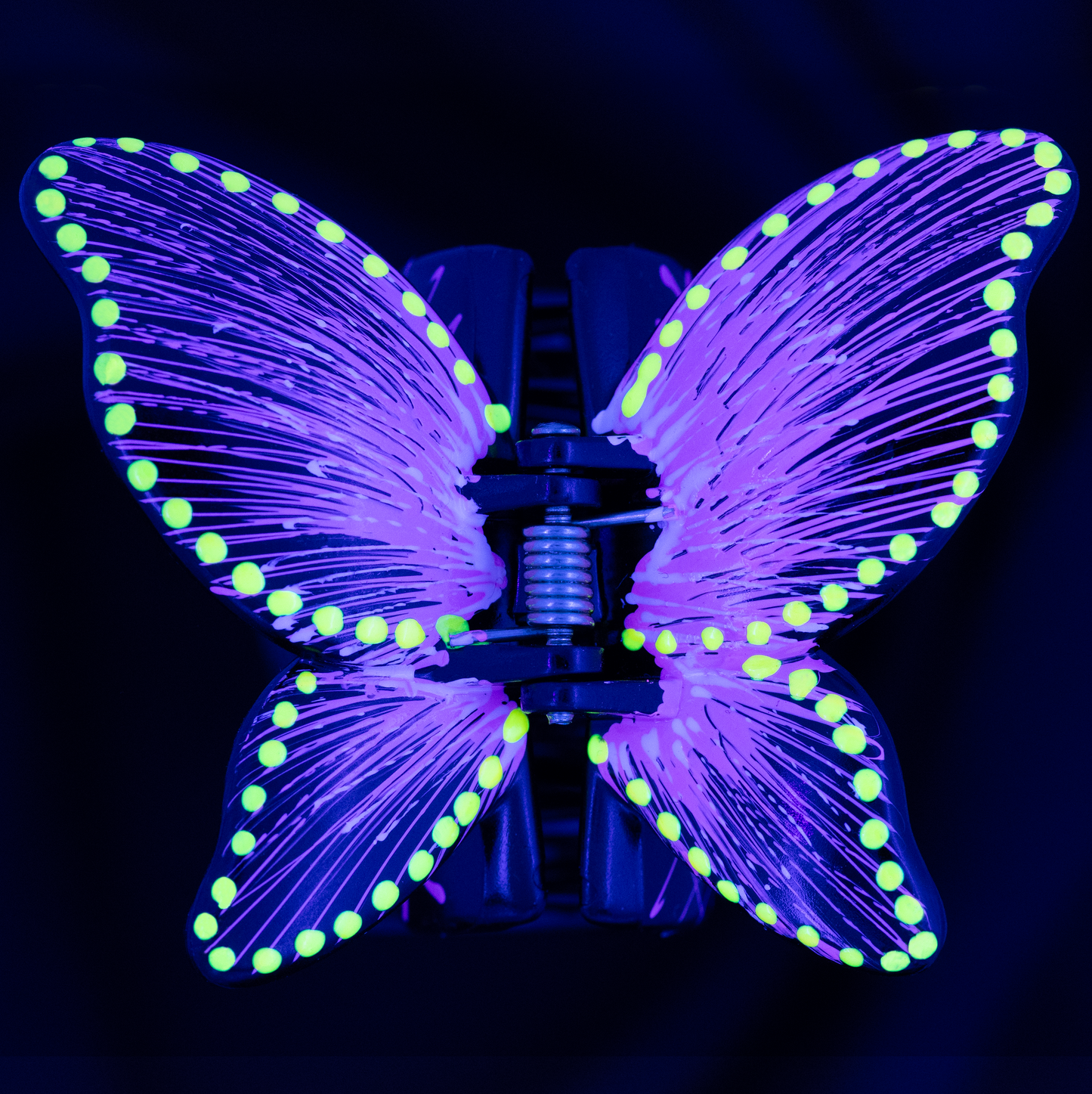 Grande Pince à Cheveux FLUO – Papillon Dégradé