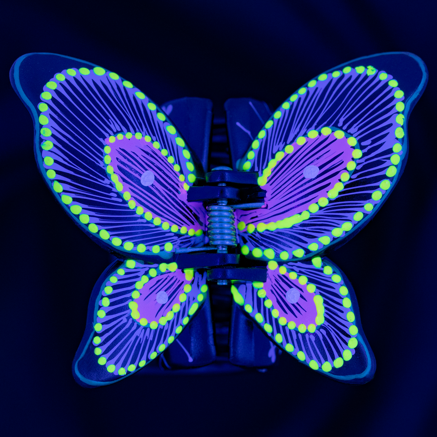 Grande Pince à Cheveux FLUO – Papillon Hypnose