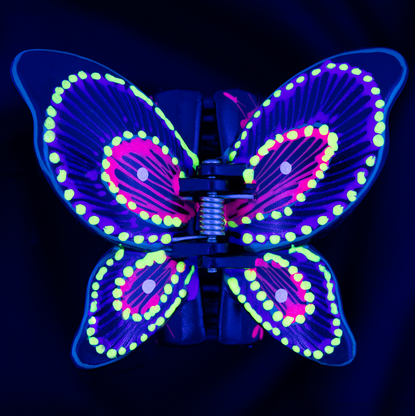 Grande Pince à Cheveux FLUO – Papillon Hypnose
