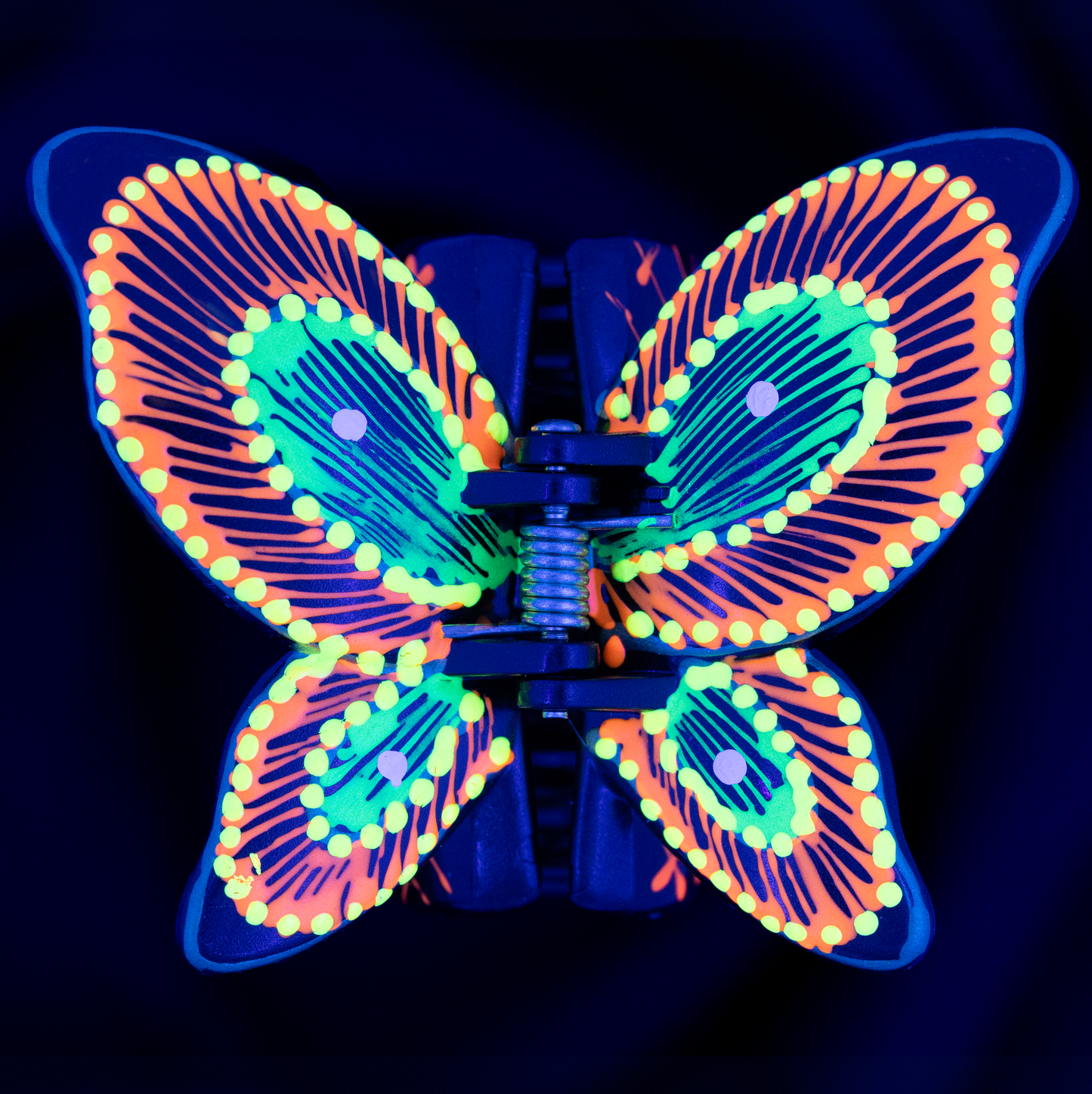 Grande Pince à Cheveux FLUO – Papillon Hypnose
