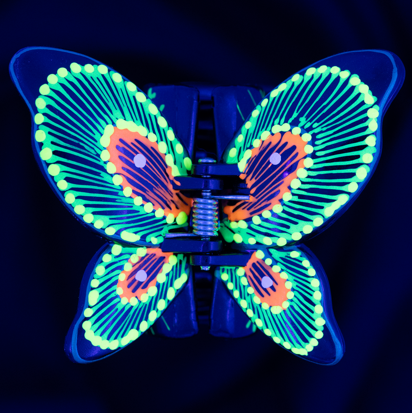 Grande Pince à Cheveux FLUO – Papillon Hypnose