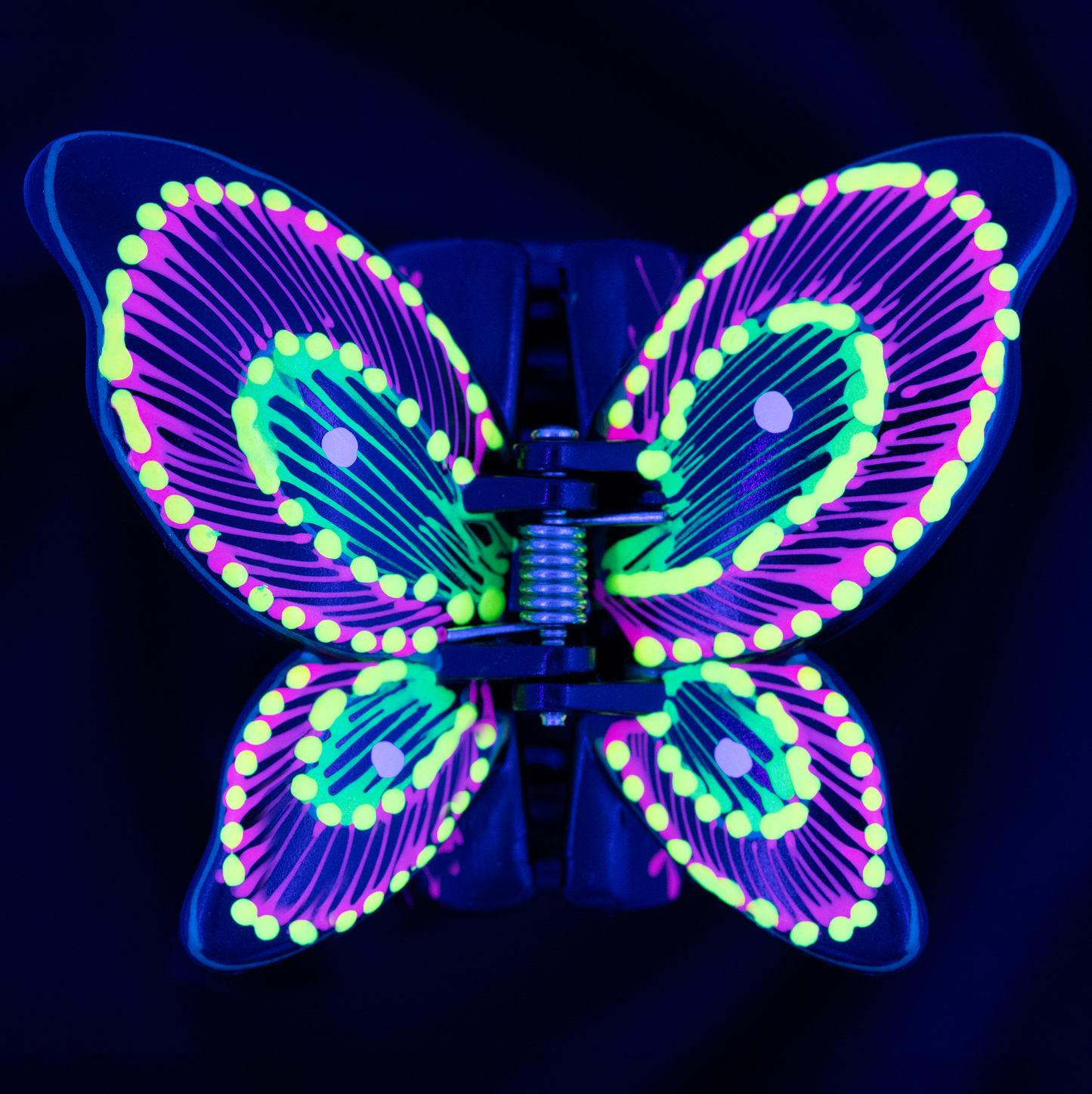 Grande Pince à Cheveux FLUO – Papillon Hypnose