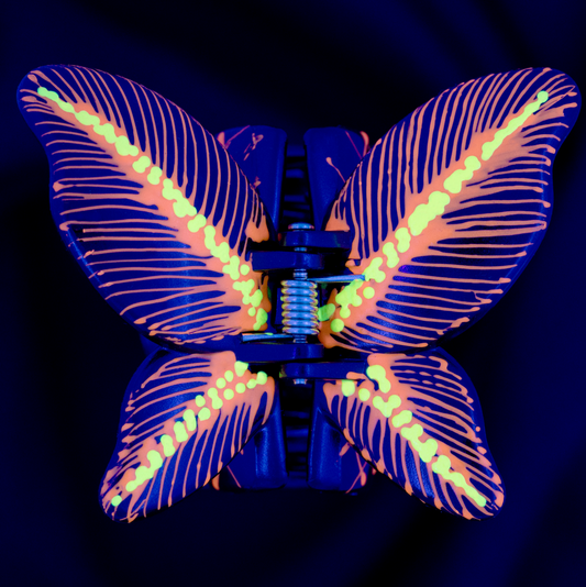 Grande Pince à Cheveux FLUO – Papillon l'Authentique