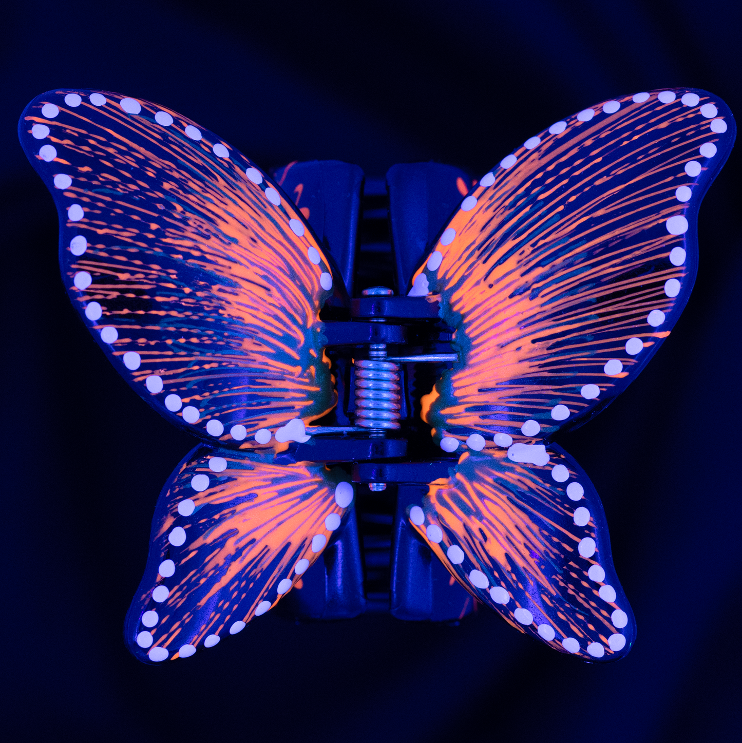 Grande Pince à Cheveux FLUO – Papillon Dégradé